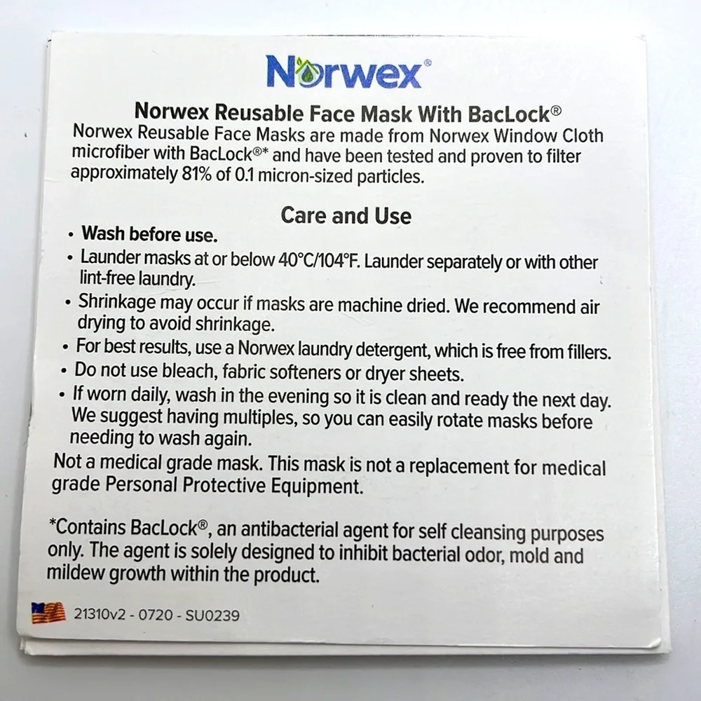 7 New Norwex Toddler masks